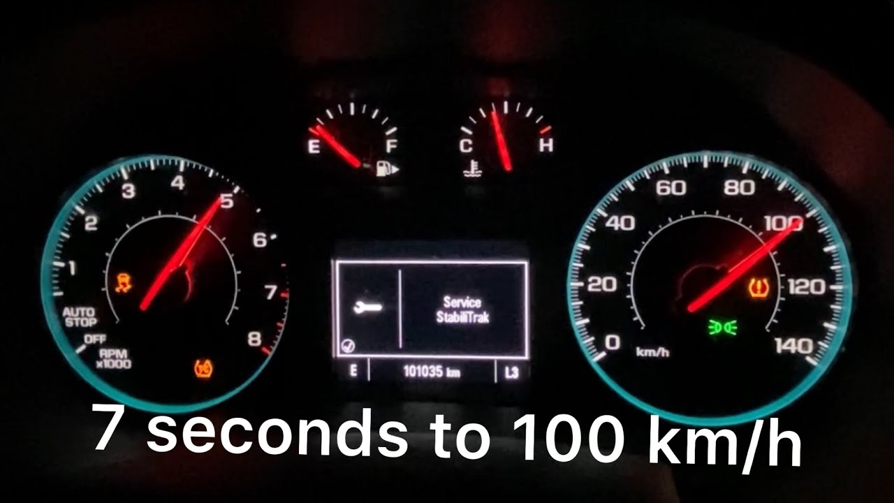 0-100 km/h Chevrolet Malibu 2.0 turbo