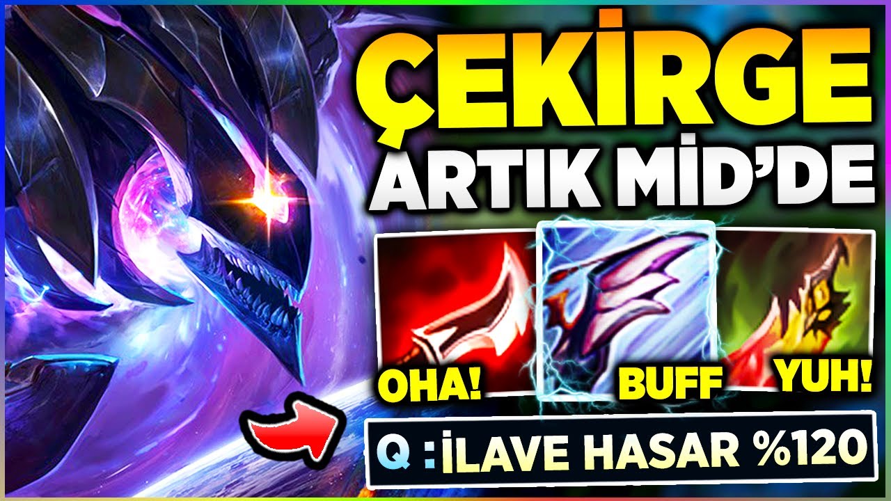 WTF! ÇEKİRGE ARTIK MİDDE Mİ?? Q'SUNDAN KAÇABİLEN YOK!! KHA'ZIX MID OYNANIŞ | Rasher