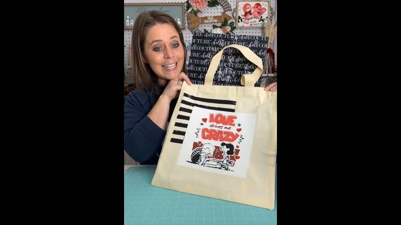 Love Drives Me Crazy Peanuts Tote Bag