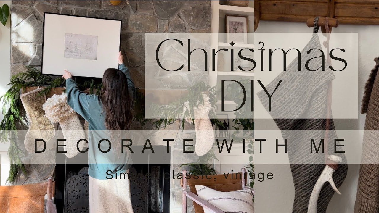 Christmas Mantle | Holiday DIY | Vintage Finds
