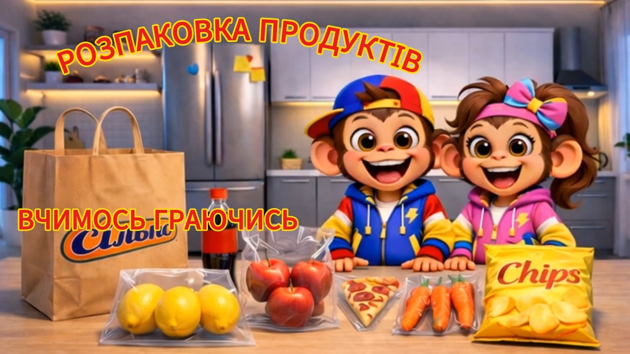 🛒🍎 «Розпаковка продуктів із Сільпо» Пізнавальна гра для малят | Куб. Величина предметів
