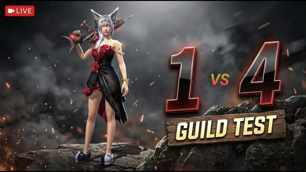 FREE FIRE 1VS4 😈 FREE FIRE LIVE 🥂 || FREE FIRE GUILD VS GUILD 😎🌟 || PLAY WITH MY GUILD PLAYER'S