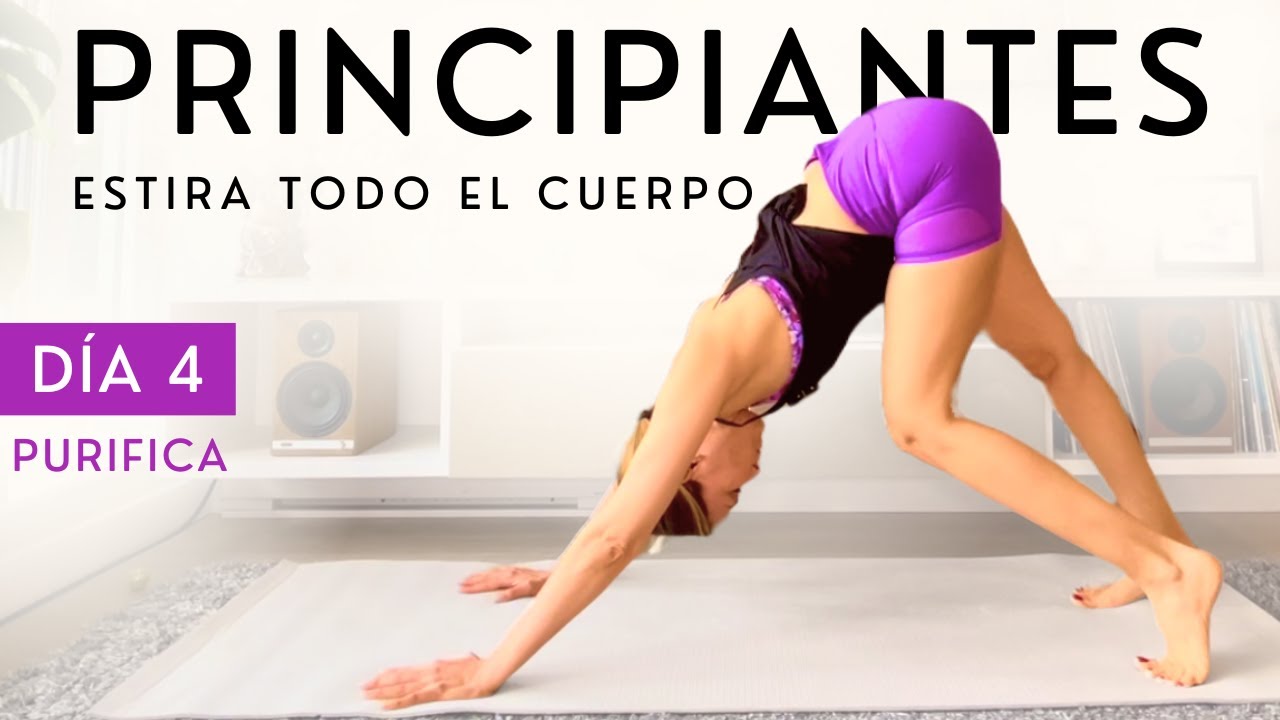 Clase de Yoga para Principiantes 10 Minutos | 5 Posturas de Yoga para Estirar Todo el Cuerpo - Dia 4