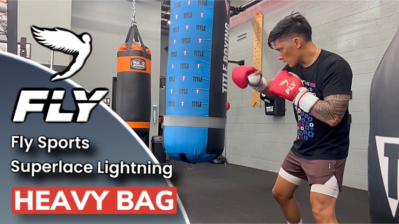 Heavy Bag Work- Fly Superlace Lightning Boxing Gloves