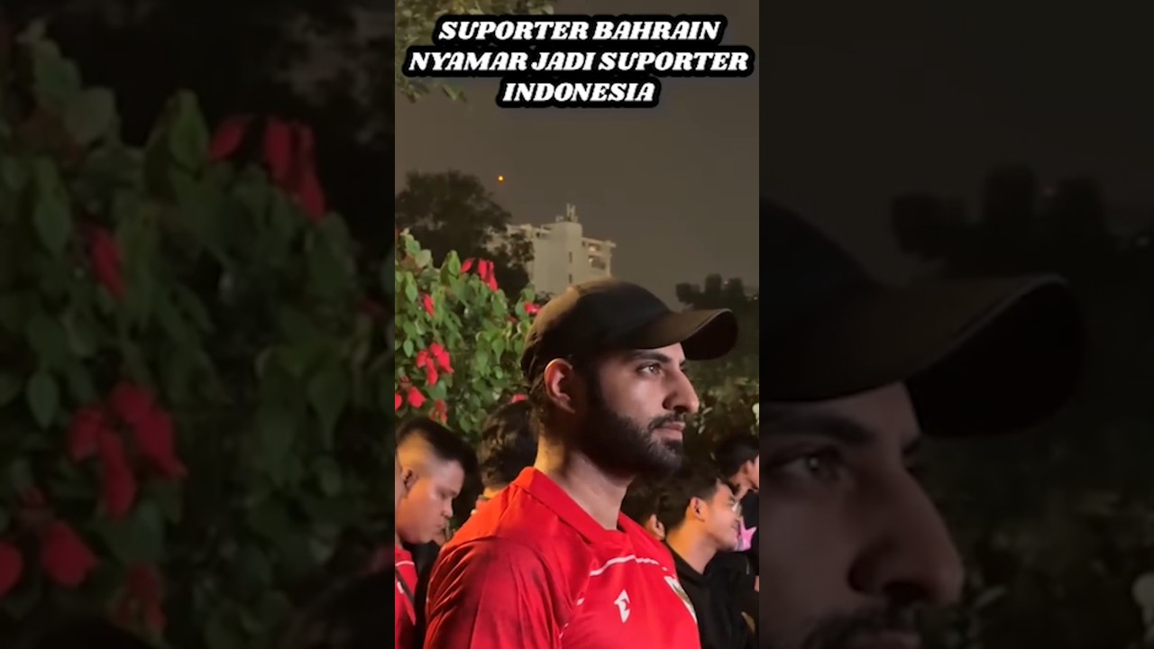 BAHRAIN NATIONAL TEAM SUPPORTERS DISGUISE AS INDONESIAN NATIONAL TEAM SUPPORTERS