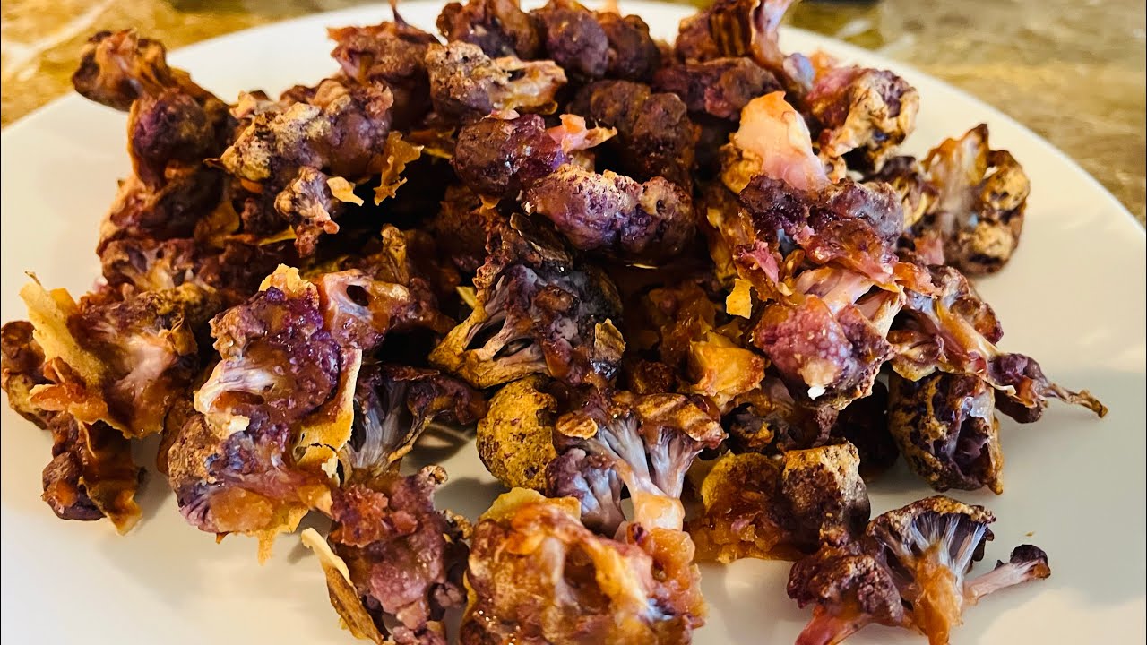 Purple Cauliflower Bites|Best Baked Cauliflower|Oven Roasted Cauliflower Recipe