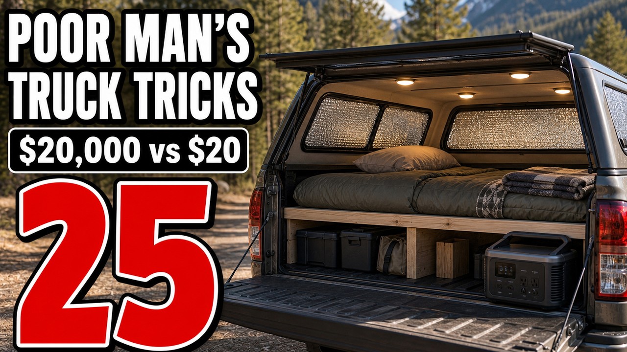 25 POOR MAN'S Truck-Camping Tricks That Make $20,000 Camper Setups Look Like a Scam