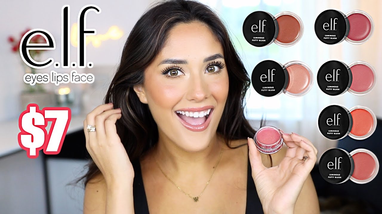 NEW ELF COSMETICS LUMINOUS PUTTY BLUSH | Review and swatches of all the shades!