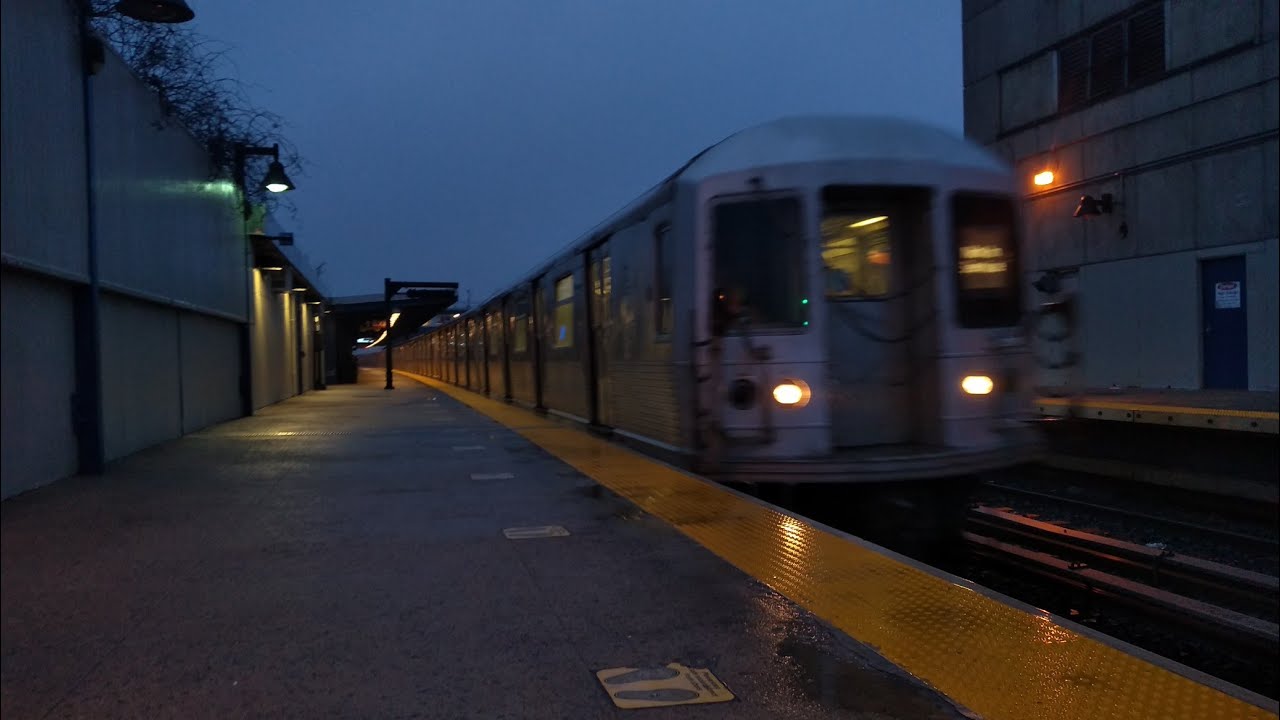 NYC Subway Rare!: R211 Test Train with Full 10-Car R42 Protection Train @Broad Channel