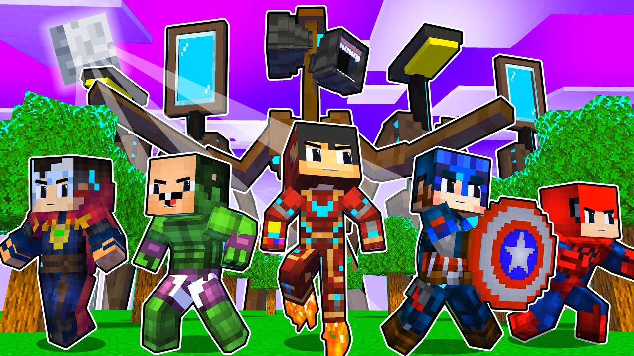 【マイクラアニメ】最強ヒーローに変身してサイレンヘッドと対決！ヒーローチャレンジ！【サイレンヘッド】【ヒーロー】