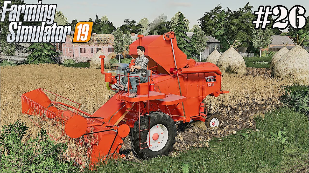 Wheat harvest. Grain bagging.. Small Farm. FS 19. Episode 26