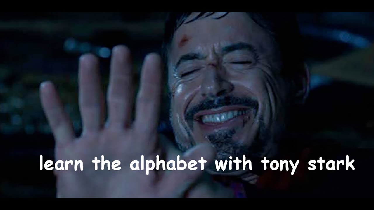 learn the alphabet with tony stark