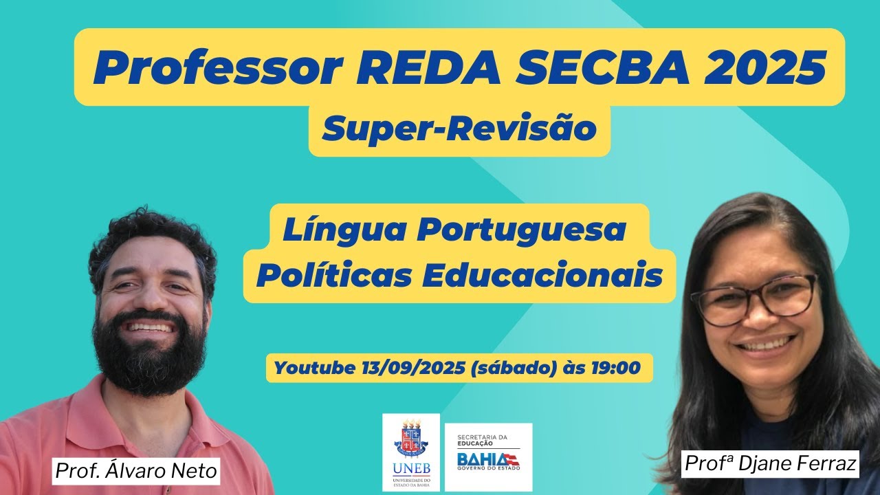 ✅Super-Revisão: REDA SEC BA 2025 - Língua Portuguesa e Políticas Educacionais ✍️🚀🚀