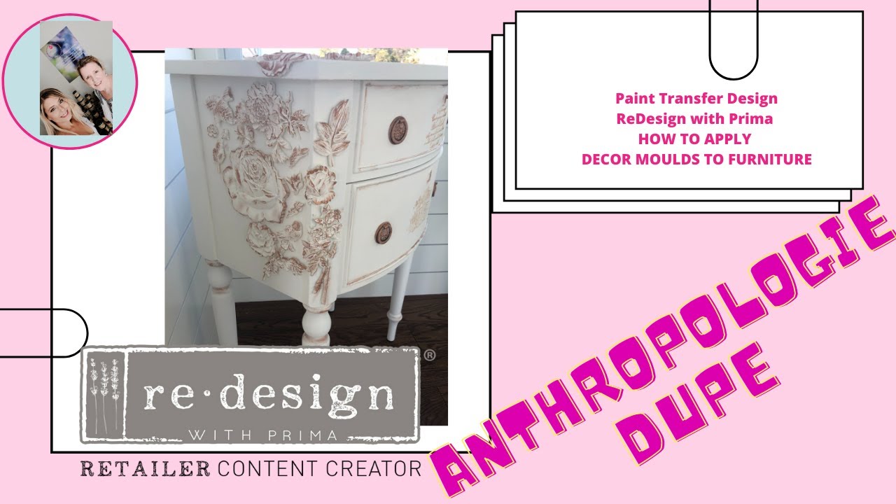 ReDesign with Prima Decor Moulds - How to apply to furniture for Anthropologie DUPE