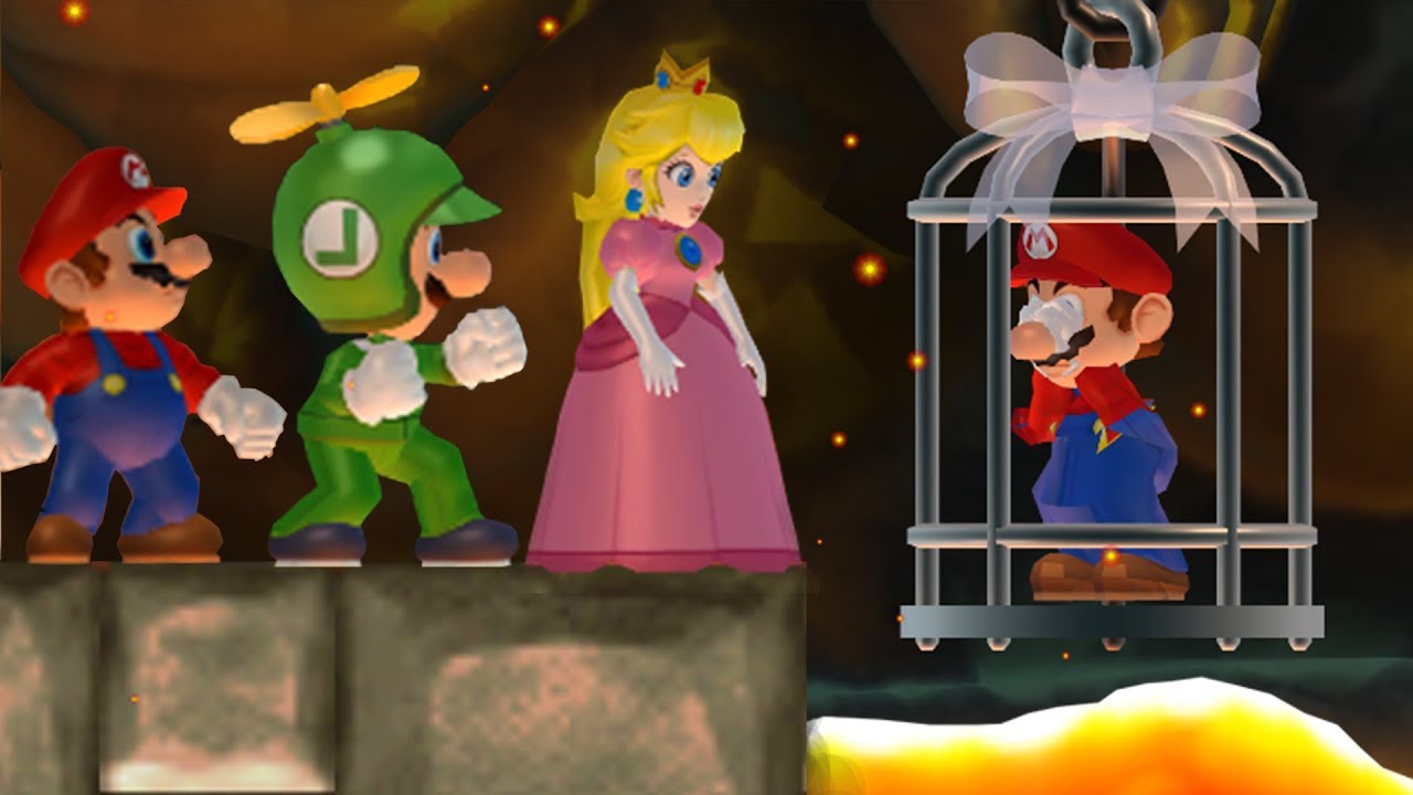 New Super Mario Bros. Wii - Peach, Mario and Luigi wants to rescue Mario