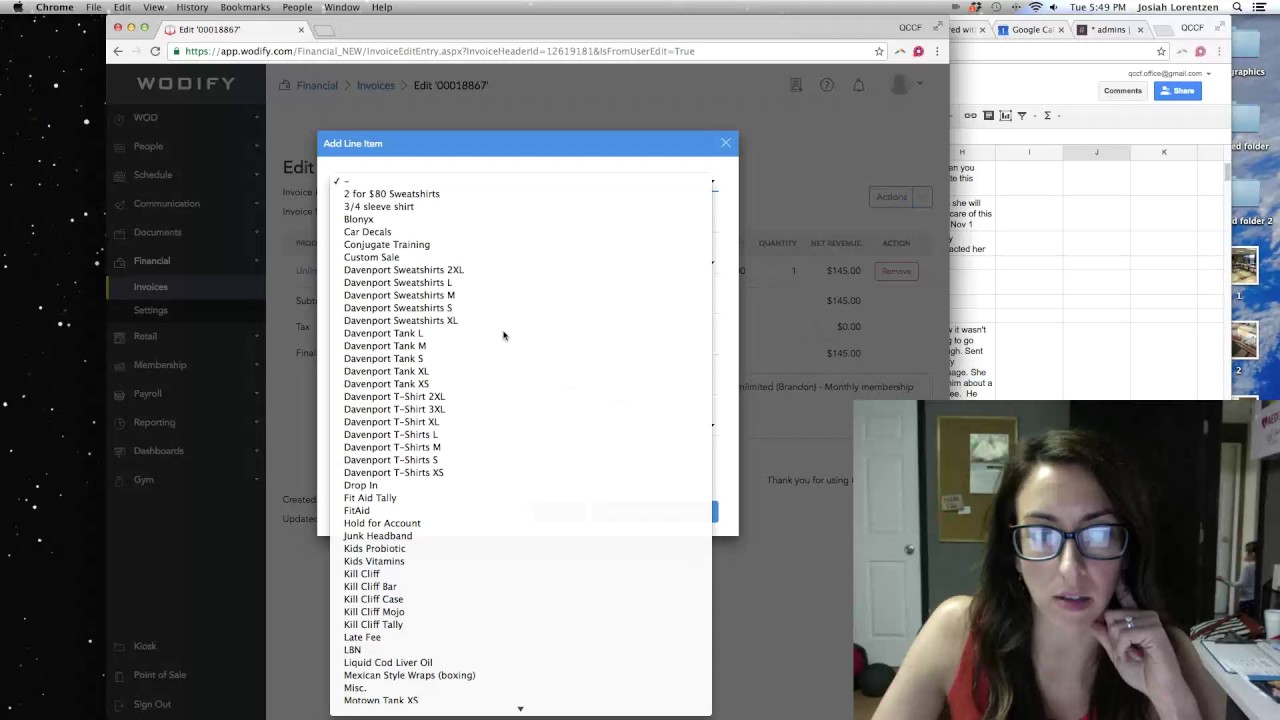 Adding a late fee to an invoice