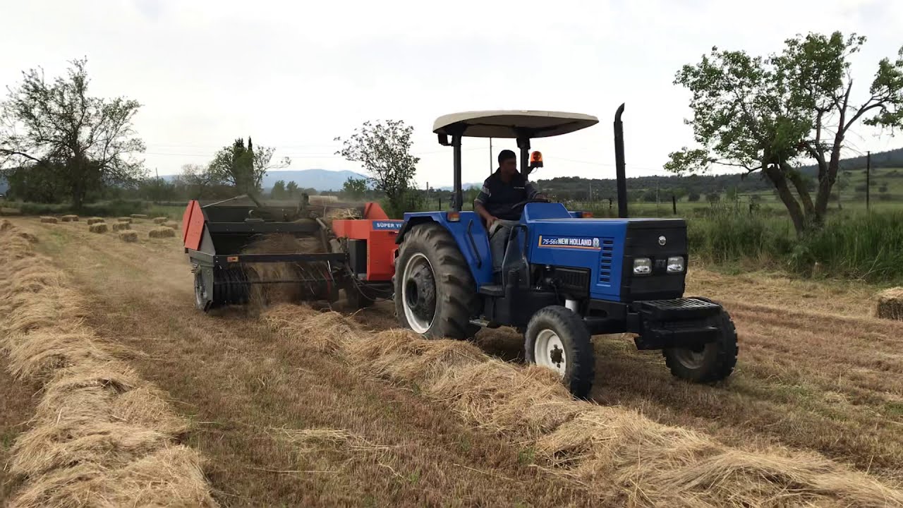 paksan balya makinası ile arpa otu balyası