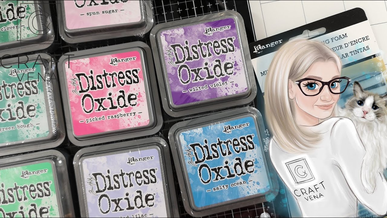 MOJE ZAKUPY CRAFTVENA.COM | KURS - wykonaj proste tło za pomocą tuszy DISTRESS OXIDE 🎨