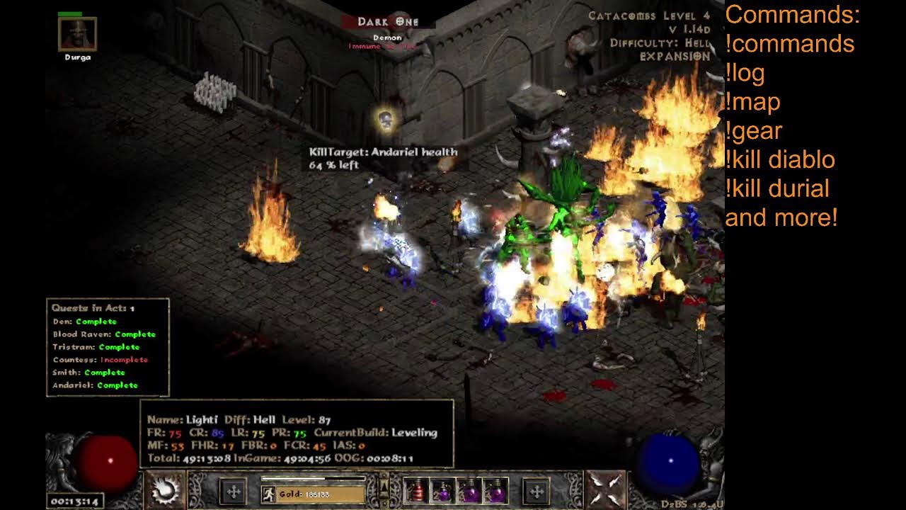 Diablo 2 played by AI - Lightsorc - Day 6