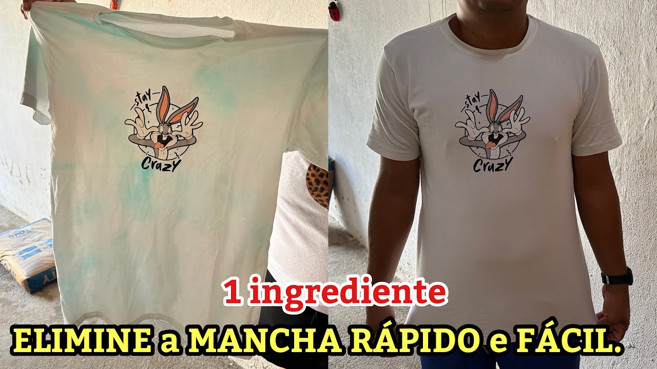 COMO TIRAR MANCHA DE ROUPA FEITA POR OUTRA ROUPA. Com apenas (1)ingrediente que você tem em CASA.