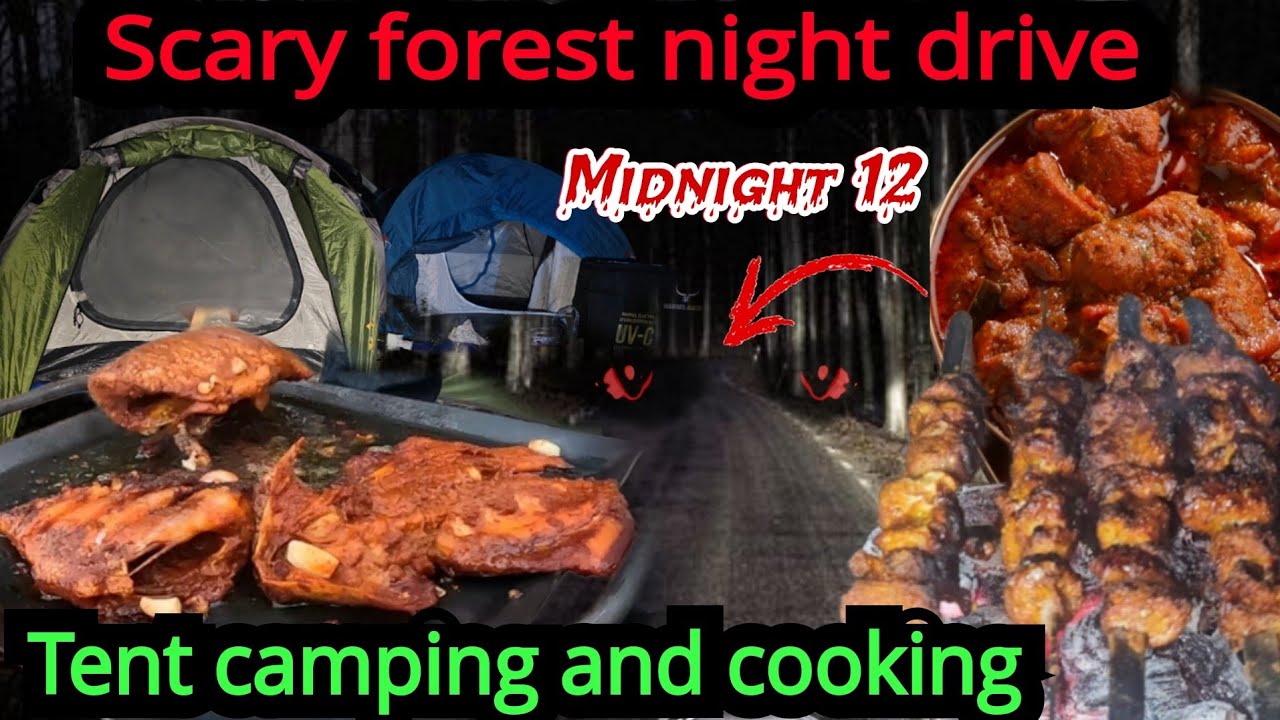 Scary forest night drive|tent camping and cooking in forest|tamil