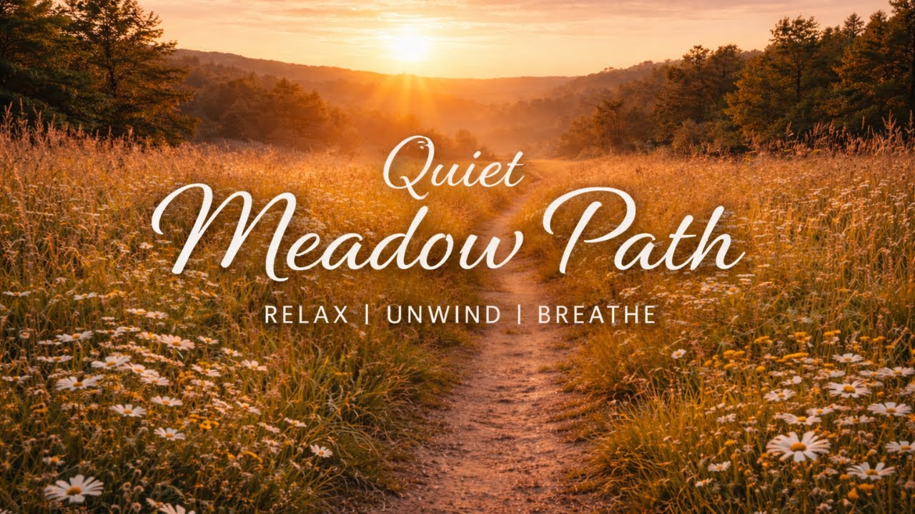 Quiet Meadow Path 🌾 Golden Hour Calm for Relaxation