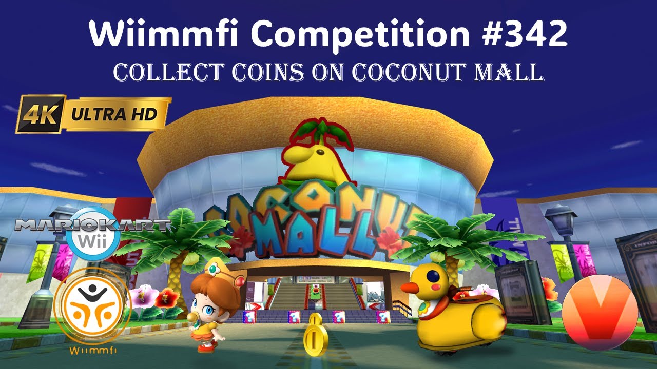 Wiimmfi Competition 342 [4K UHD]: Collect coins on Coconut Mall - Mario Kart Wii