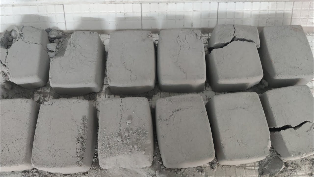 ASMR Fresh Soft Smooth Cement Sand Big Square Crumbling | Dry Floor + Water Pouring💦