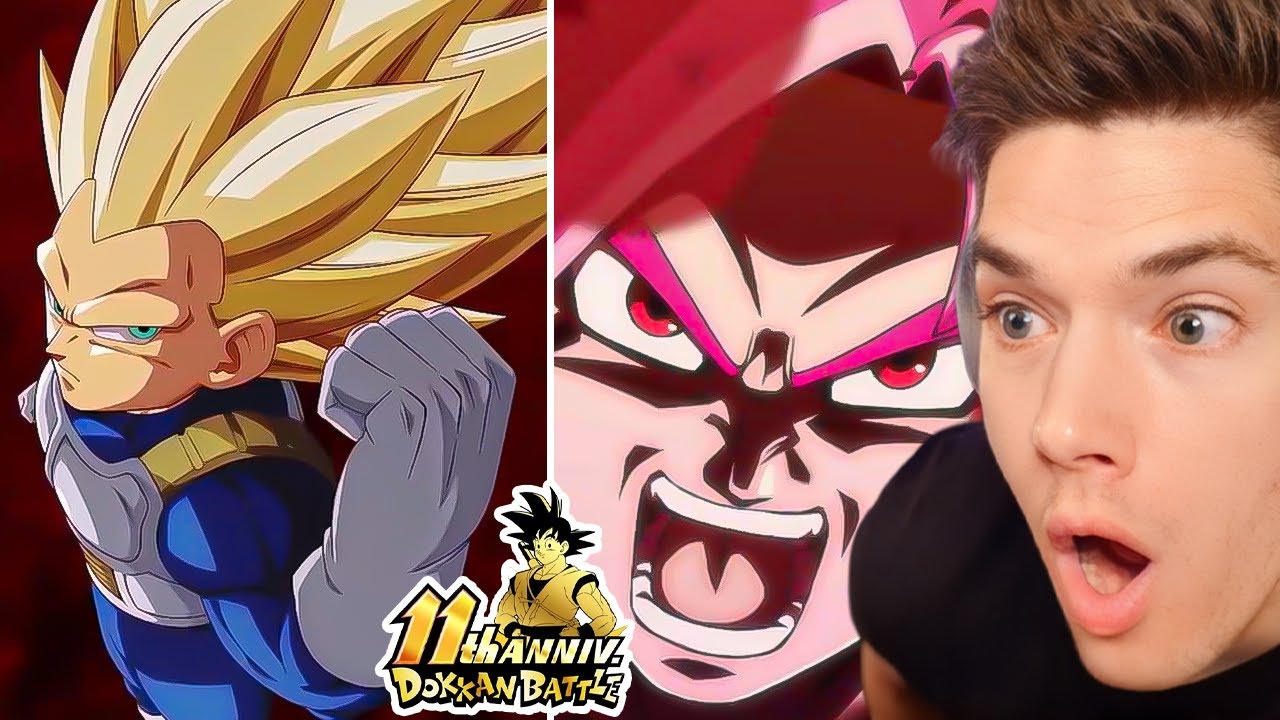 NEW SSJ4 Goku & SSJ3 Vegeta Super Attacks Reaction on 11th Anniversary Dokkan Battle!