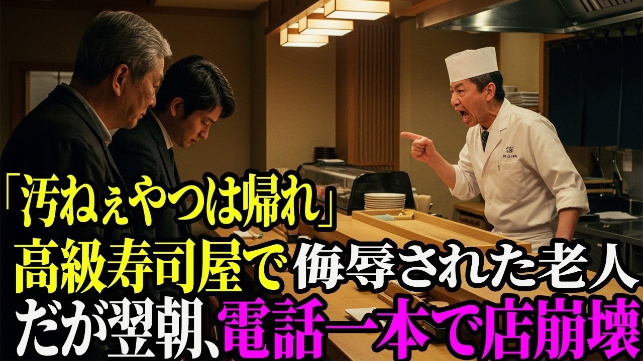 「汚い格好で」高級寿司店で屈辱を受けた老人と孫。翌朝、「取引を永久に凍結」で店主が青ざめる？