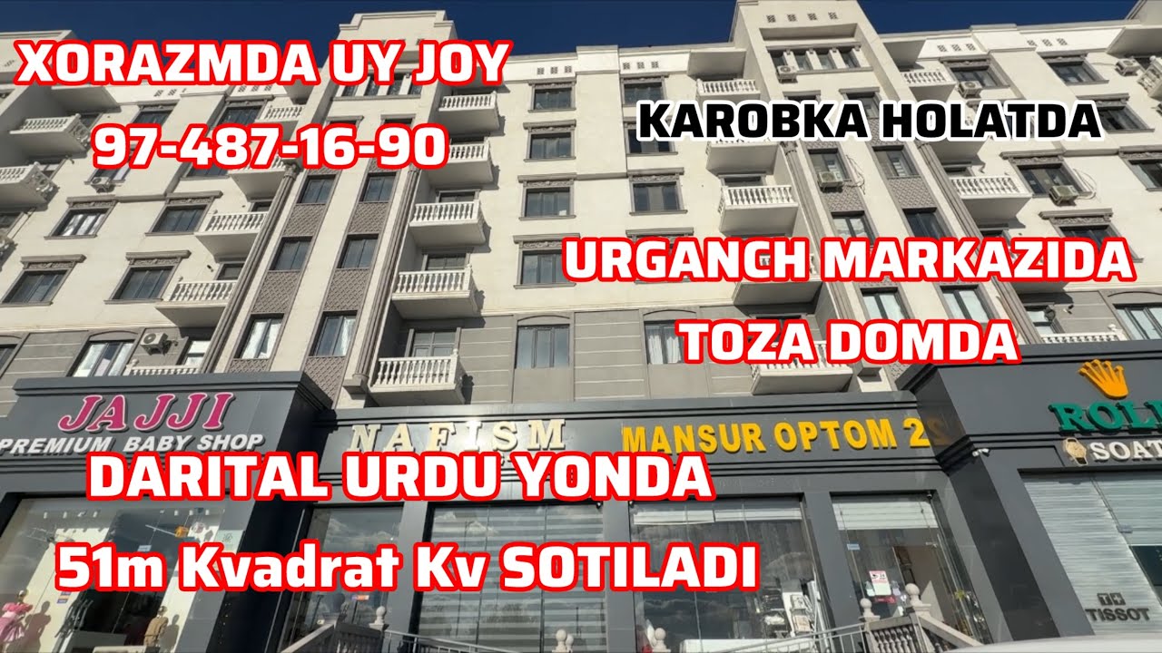 Urganch shahar Darital URDU yonda Toza dom 3-etajda 51m kvartira sotiladi Narxi 350 MLN 97-487-16-90