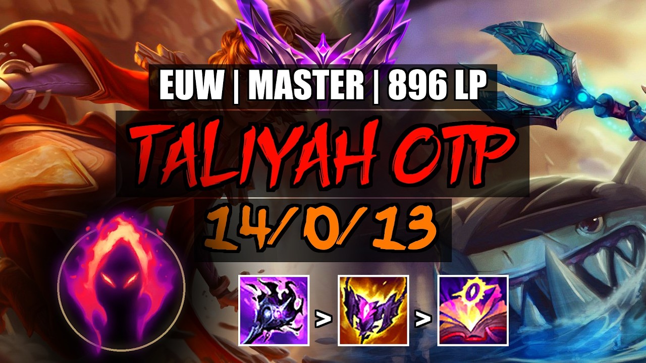 Taliyah OTP vs Fizz Jungle 14/0/13 💎 Perfect Game | EUW Master 896LP