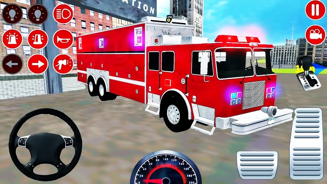 Real Fire Truck Driving Simulator 2022 - New Fire Fighting Fireman Daily Job - Android gameplay #12