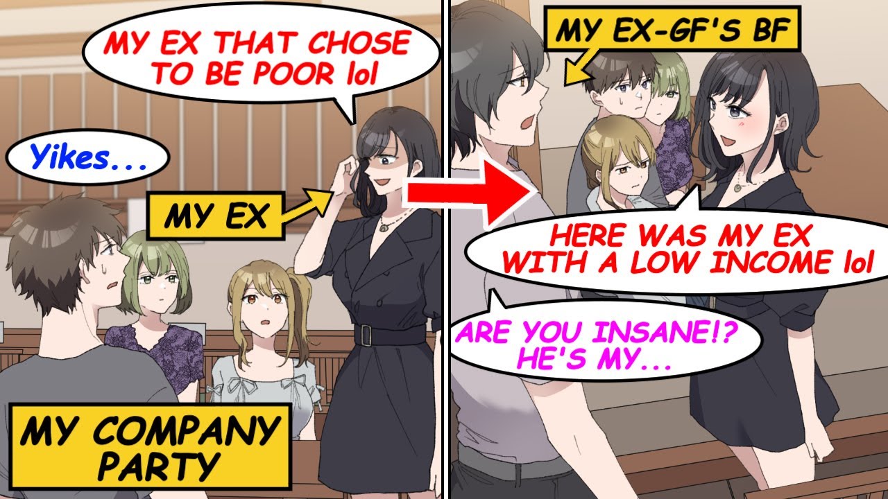 【Manga】When I ran into my ex-gf, she made fun of me for having a low income. But her bf got angry...