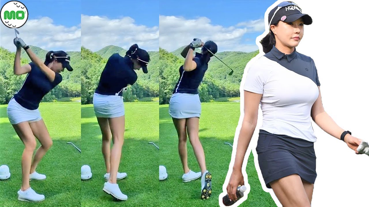 イ・シオン Lee Si On  韓国の女子ゴルフ スローモーションスイング!!!