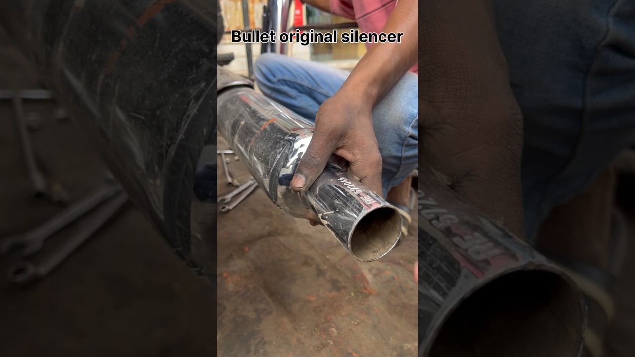 Original silencer VS Indori silencer  #bullet #indori #bulletlover #modified #sound #bullet350 ￼