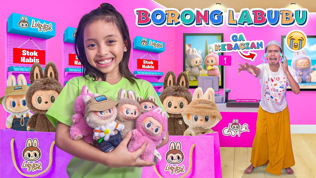 LEIKA BORONG BONEKA LABUBU, TOMPEL GAK KEBAGIAN 😭 LABUBU CHALLENGE ??