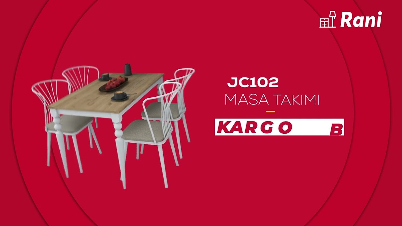 Rani JC102 Mutfak Masa Sandalye Takımı Sepet Ceviz - Beyaz