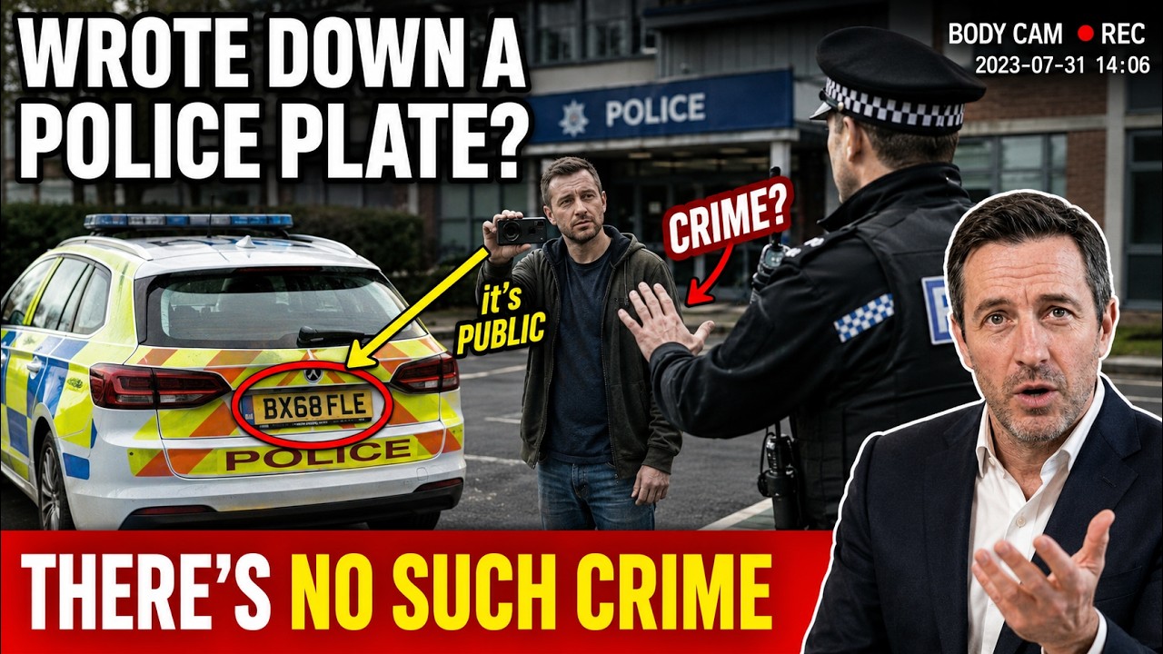 🚨 Cops Stopped a Man for Writing Down Their Number Plate &mdash; No Such Crime Exists (Solicitor Explains)