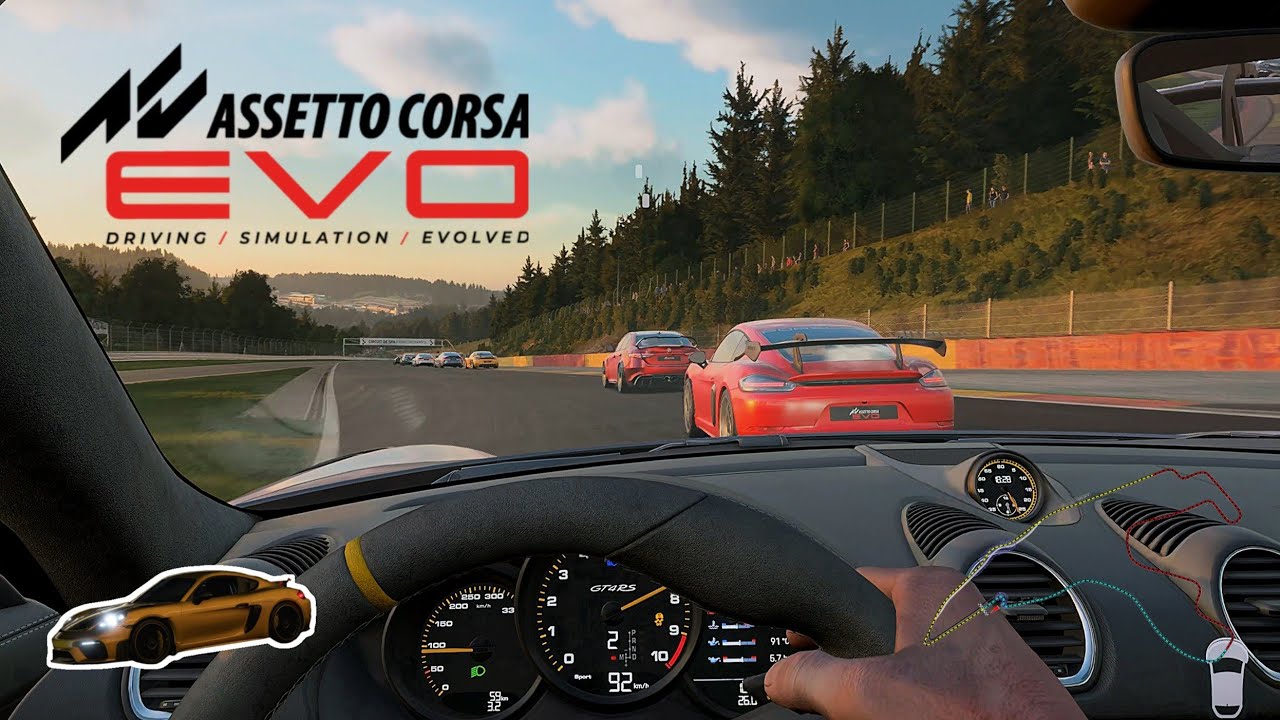 Assetto Corsa EVO | FIRST TIME ON Circuit of Spa Franchorchamps | Porche 718 GT4 RS