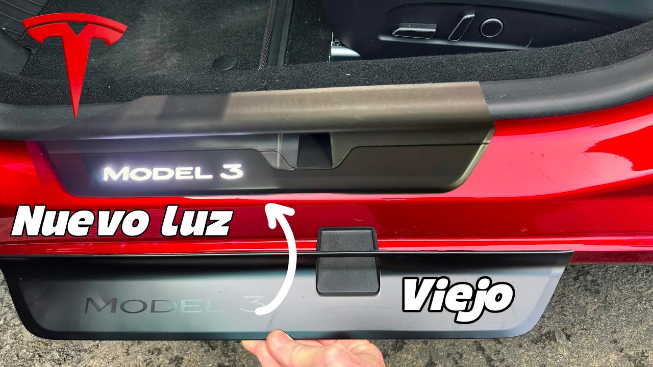 Tesla Model 3 Highland Umbrales de Puertas con Luz