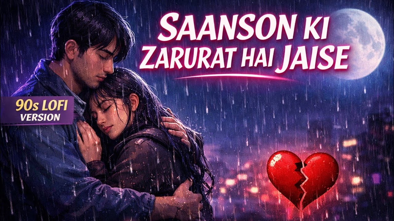 Saanson Ki Zarurat Hai Jaise ❤️ | 90s Romantic Lo-Fi | Slowed + Reverb | Rainy Night Vibes