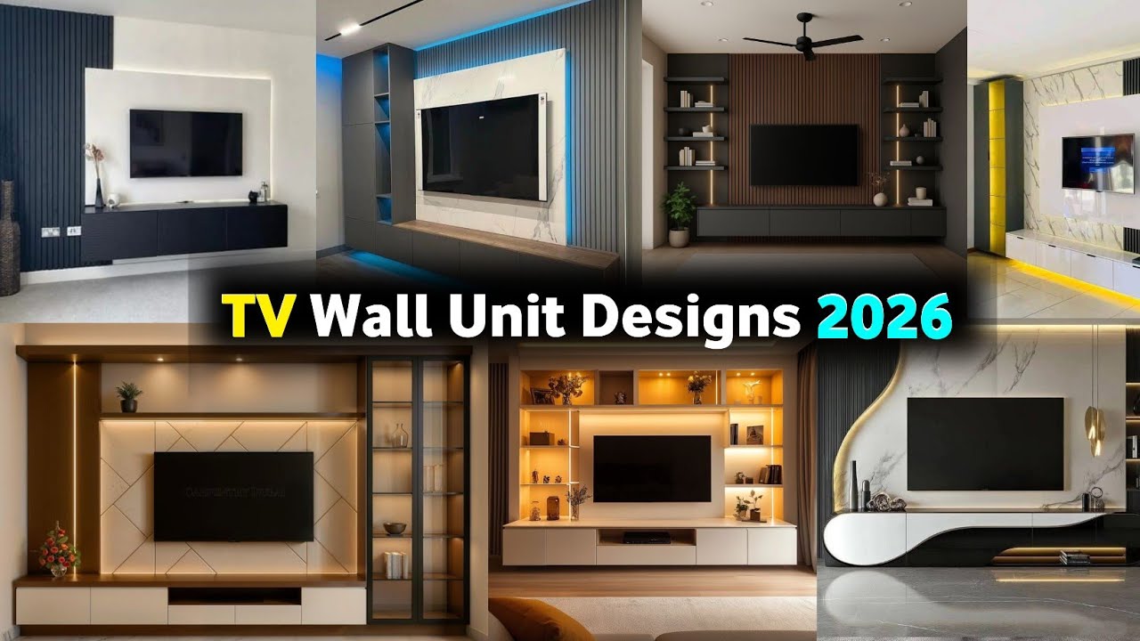tv wall unit designs for living room | Modern tv wall unit 2026