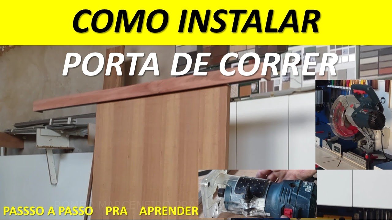 todos detalhes como instalar porta de correr sistema deslizante simples roldana côncavo