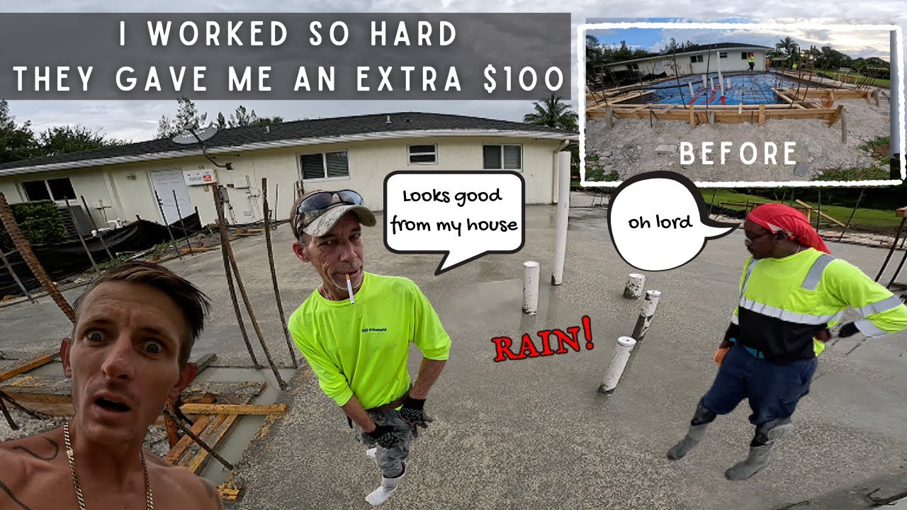 Concrete Foundation House Slab. I said Cancel. Contractor Didn’t Listen. No Trowel Machine on site …