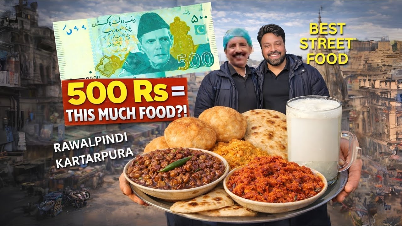 How Much Food Can You Eat in 500 Rs? | Old Rawalpindi Street Food 🇵🇰I Tried Eating All Day in 500 Rs