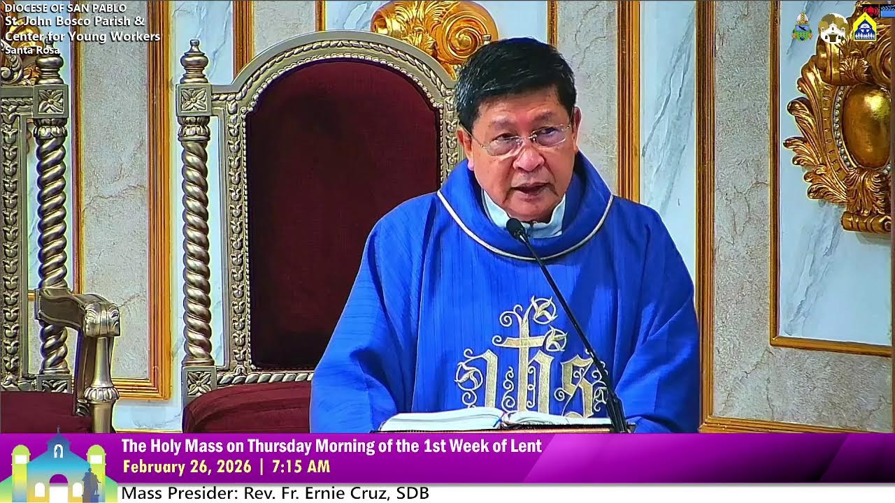 February 26 2026 7:15AM Rosary and Holy Mass on the Thursday in the 1st Week of Lent