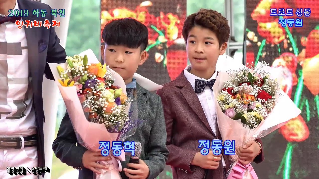 트로트 신동★정동원.정동혁★하동 북천 양귀비축제  2부영상   saxophone정동원(2019하동 북천 양귀비축제 특별초대)