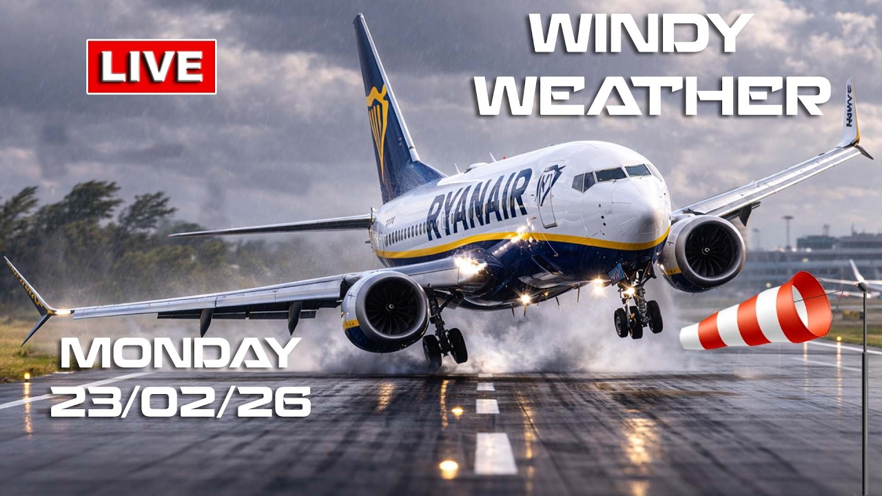 🔴LIVE WINDY WEATHER Plane Spotting at DUB ACTION! (February 23rd, 2026) #live #dublinairport