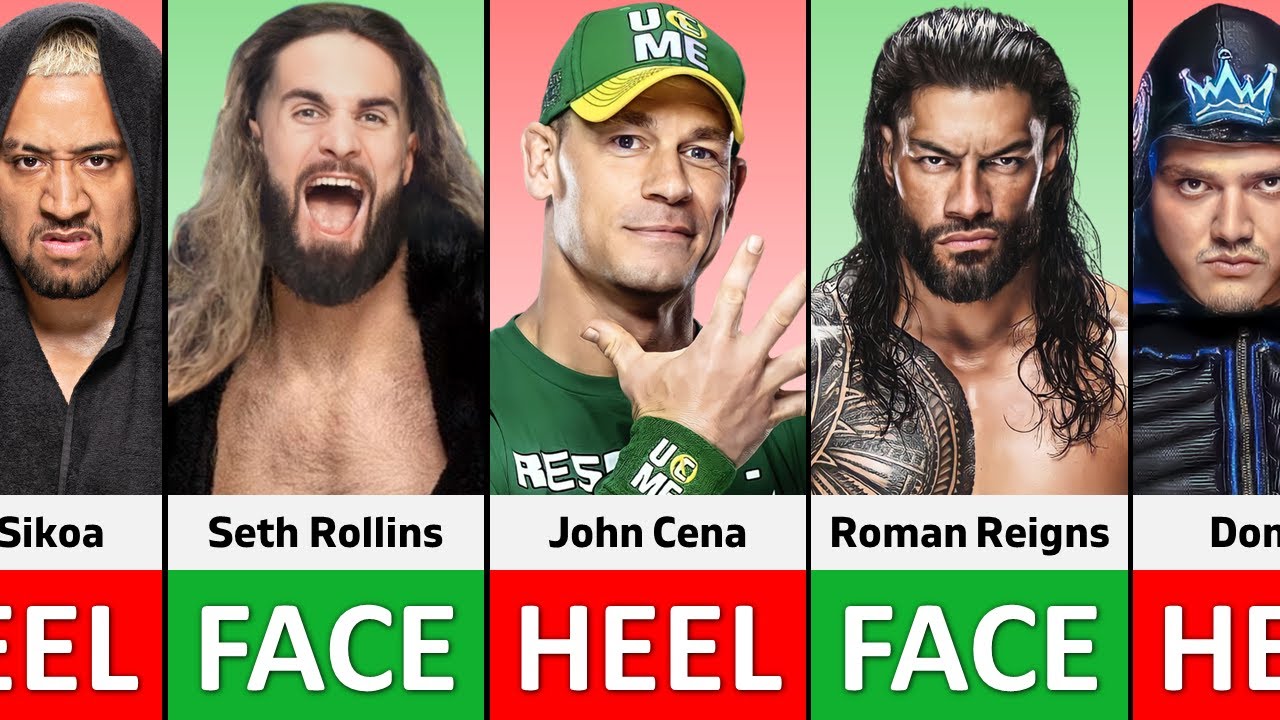 Heel and Face WWE Wrestlers in 2025